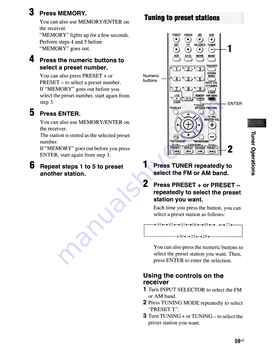 Sony STR-DG720 Operating Instructions Manual Download Page 59