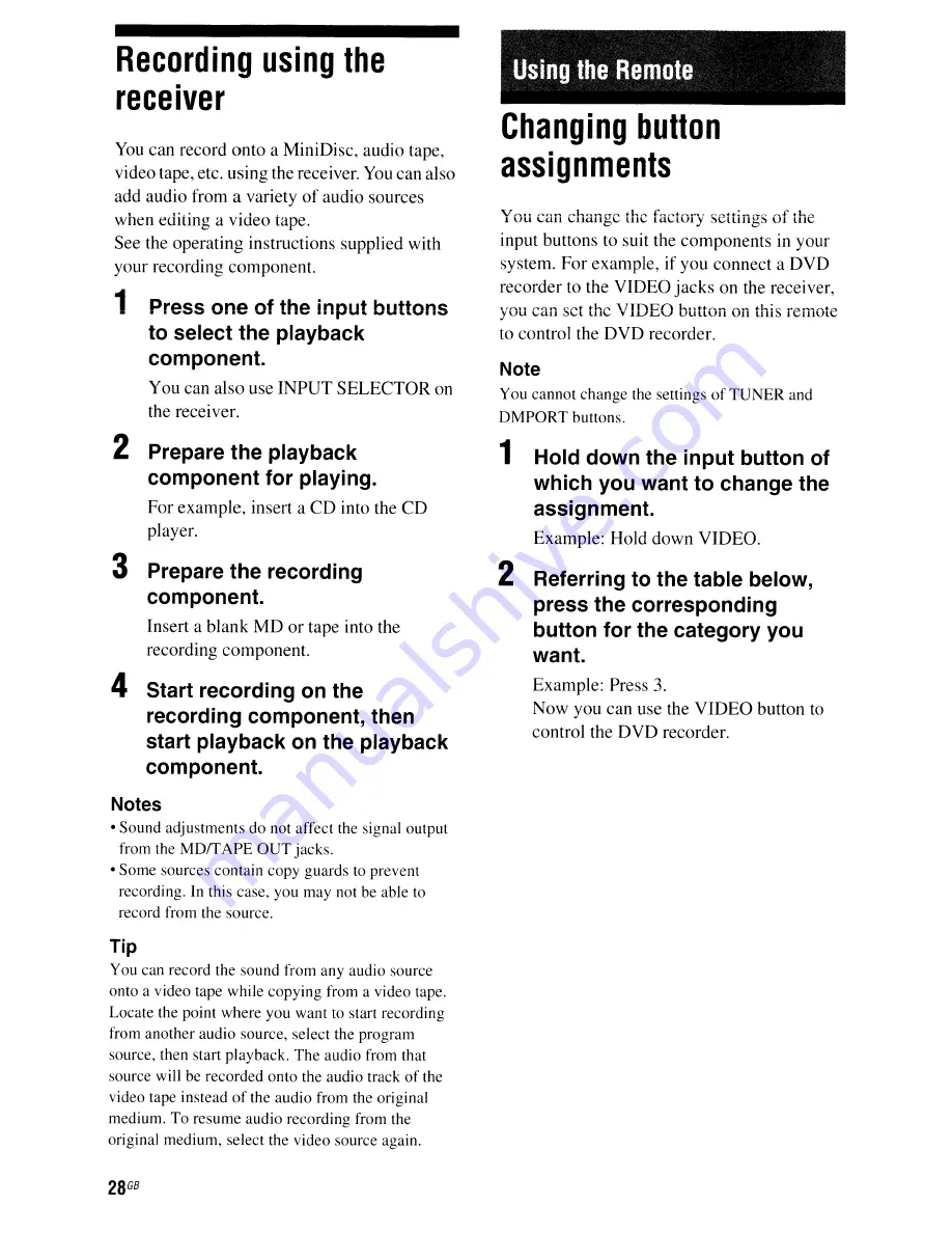 Sony STR-DH100 Operating Instructions Manual Download Page 28