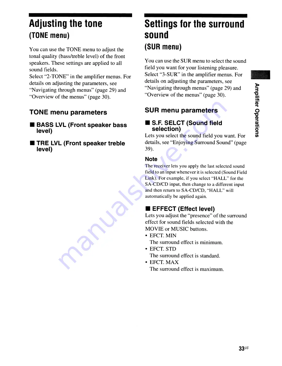 Sony STR-DH500 Operating Instructions Manual Download Page 33