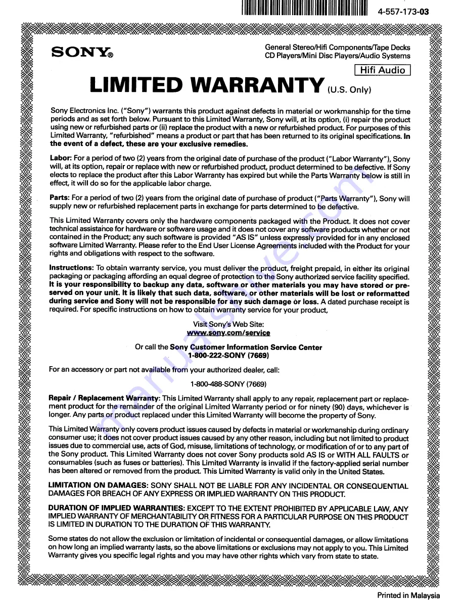 Sony STR-DH500 Operating Instructions Manual Download Page 68