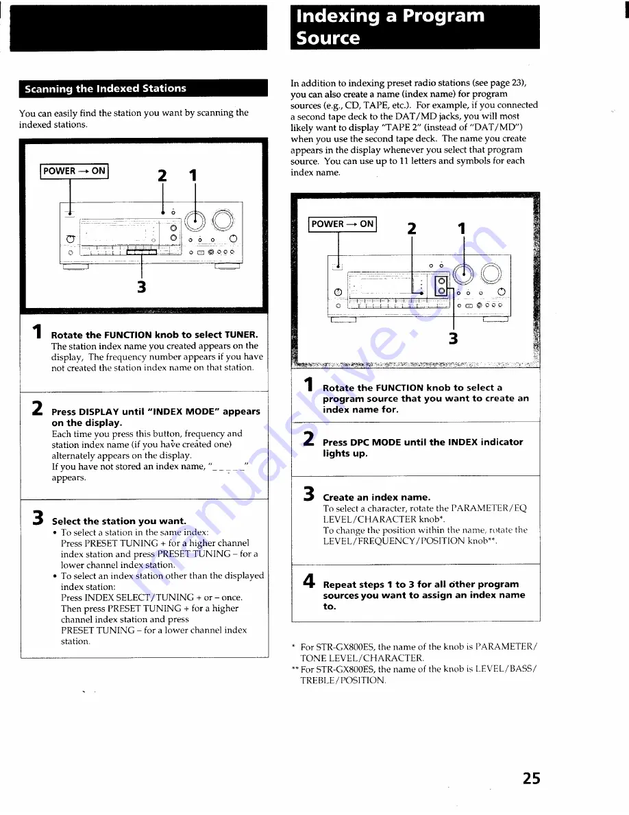 Sony STR-GX800ES - Fm Stereo Fm-am Receiver Operating Instructions Manual Download Page 25