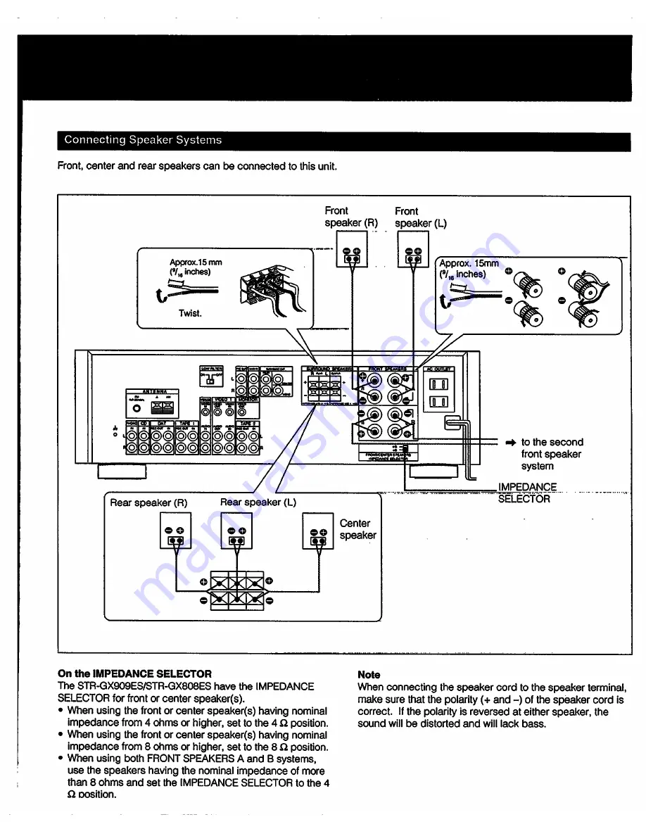 Sony STR-GX808ES Operating Instructions Manual Download Page 9