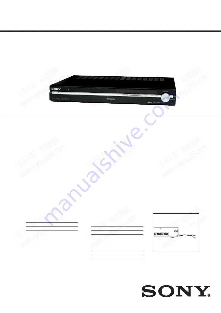 Sony STR-KS1200 Service Manual Download Page 1