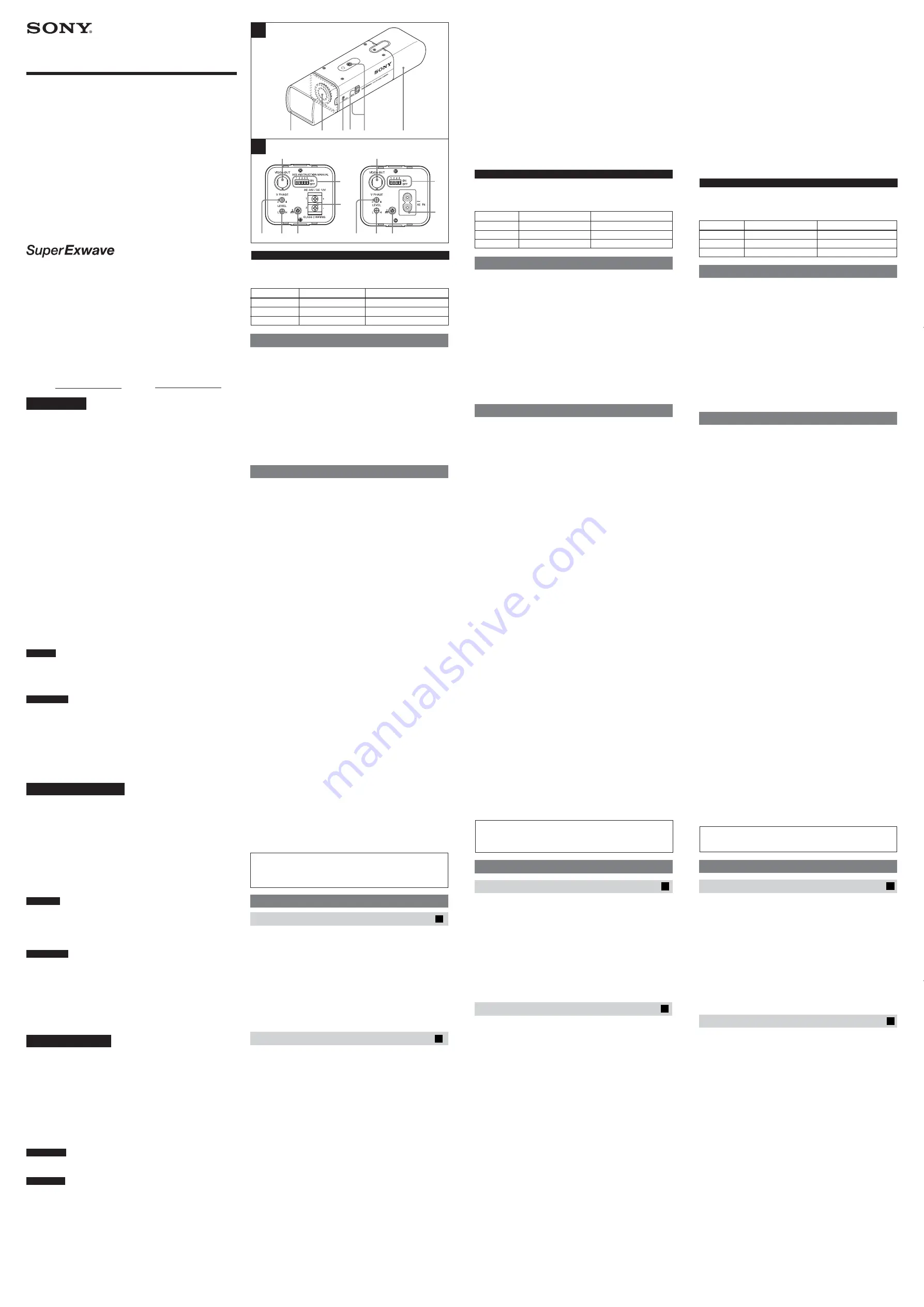 Sony SuperExwave SSC-E453 Operating Instructions Download Page 1