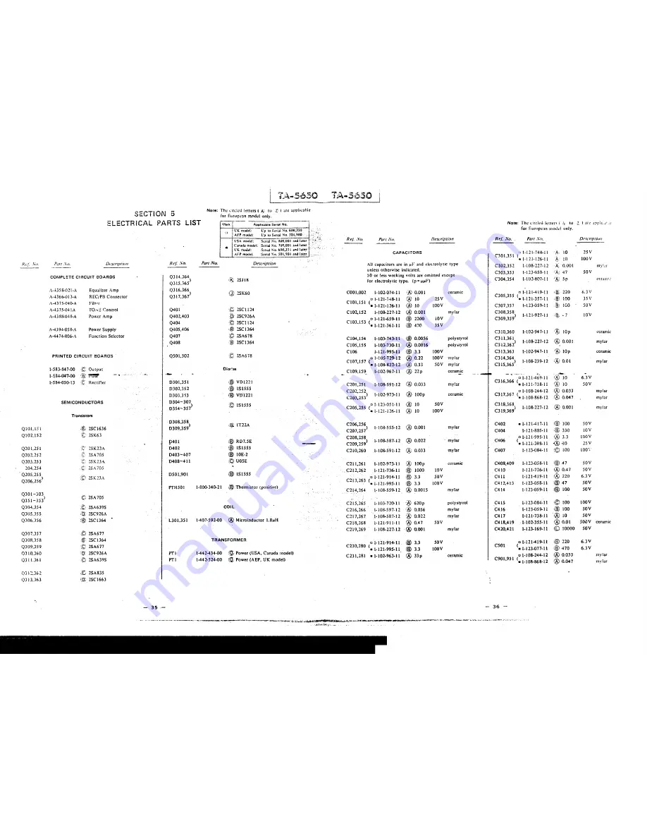 Sony TA-5650 Service Manual Download Page 19