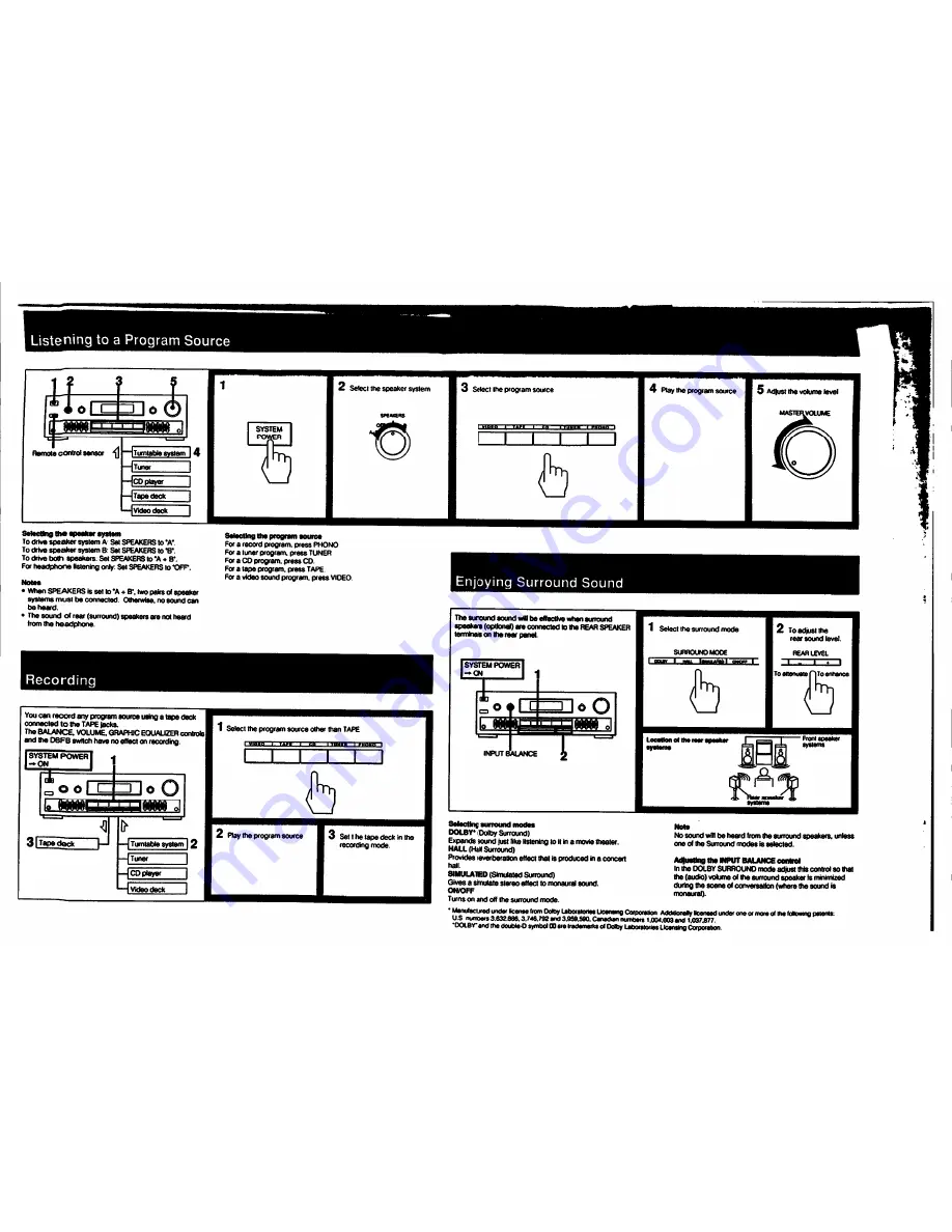 Sony TA-AV411 Owner'S Manual Download Page 4