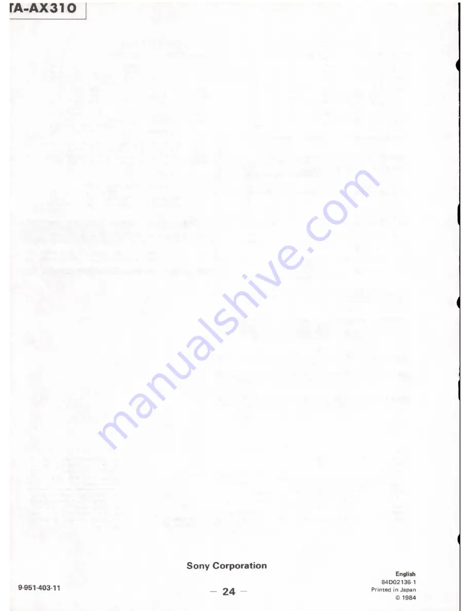 Sony TA-AX310 Service Manual Download Page 14