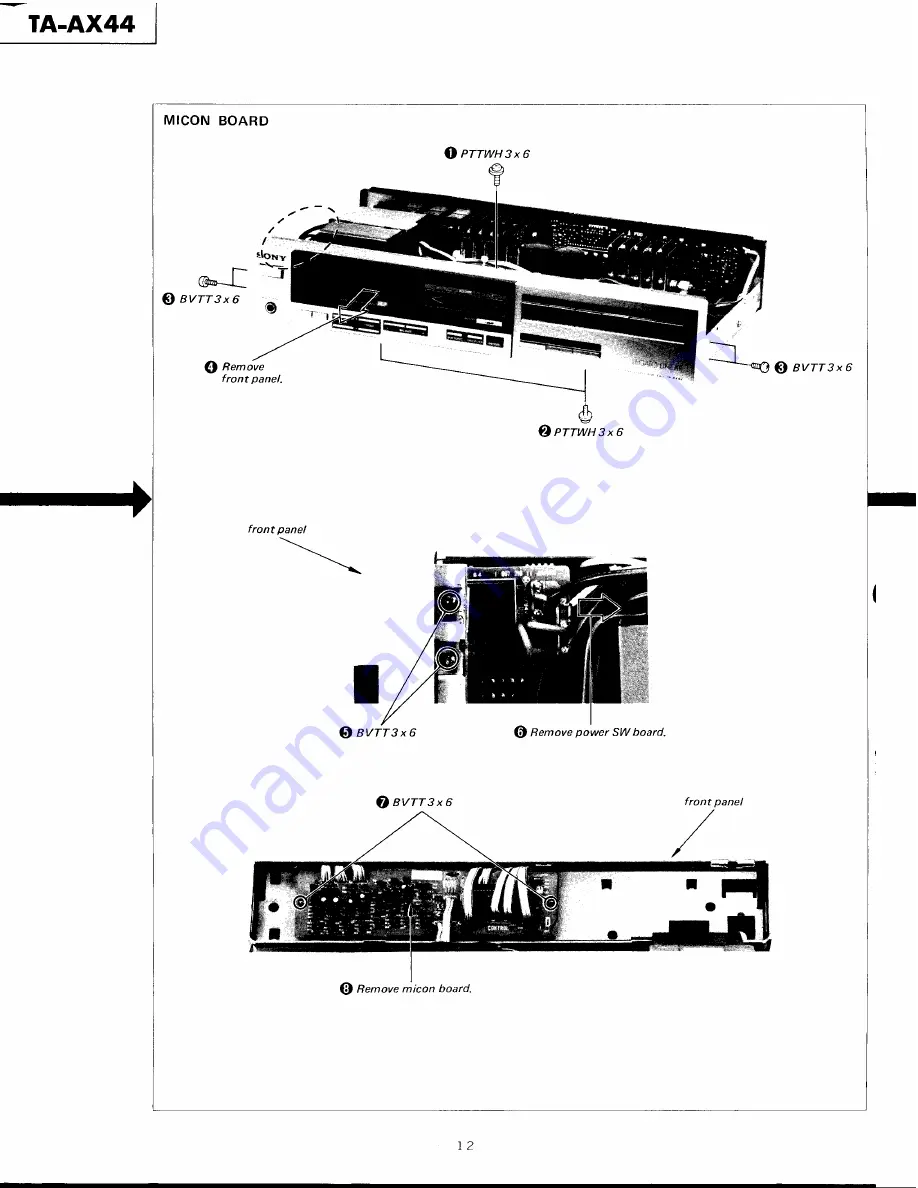 Sony ta-ax44 Скачать руководство пользователя страница 12