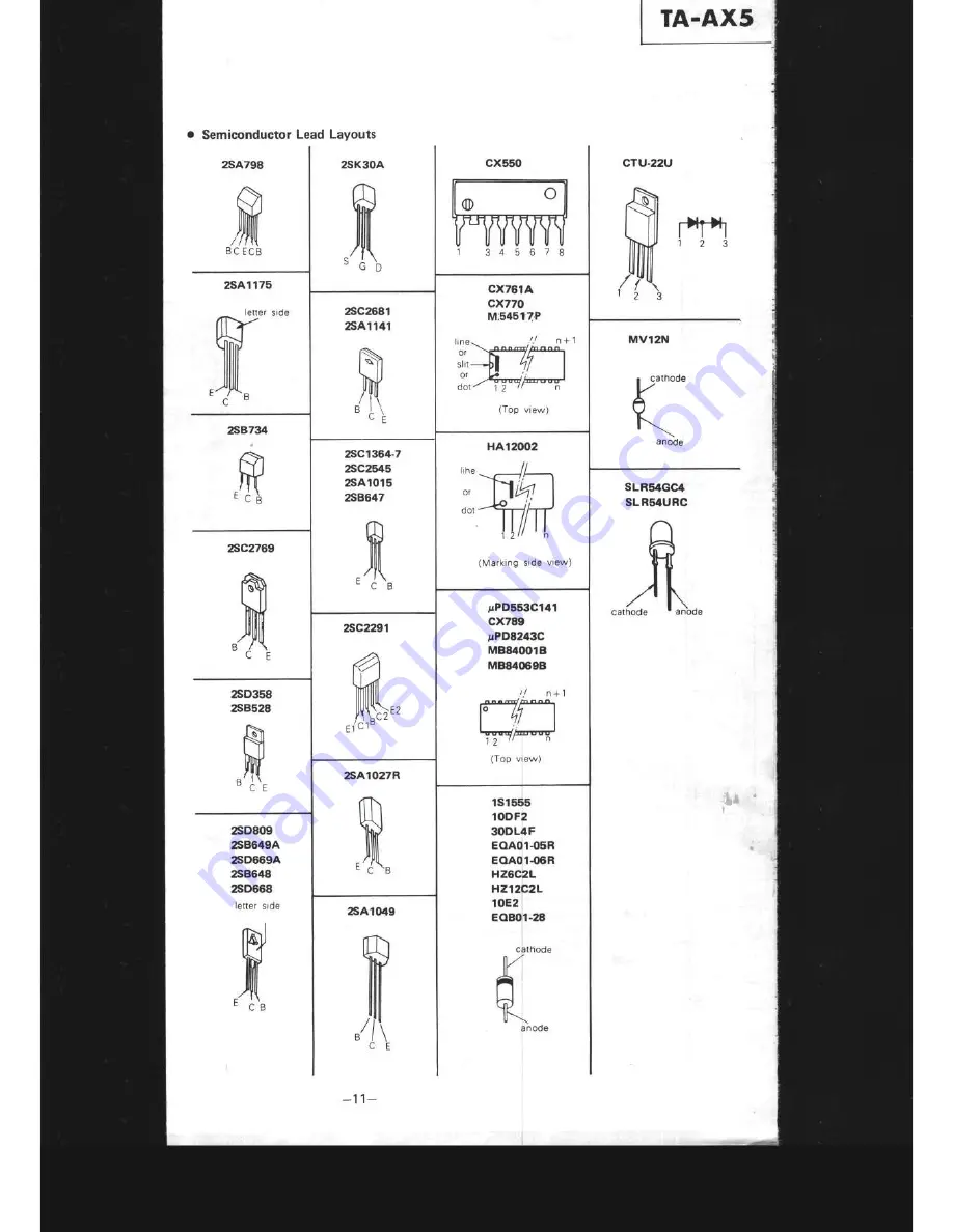 Sony TA-AX5 Service Manual Download Page 11