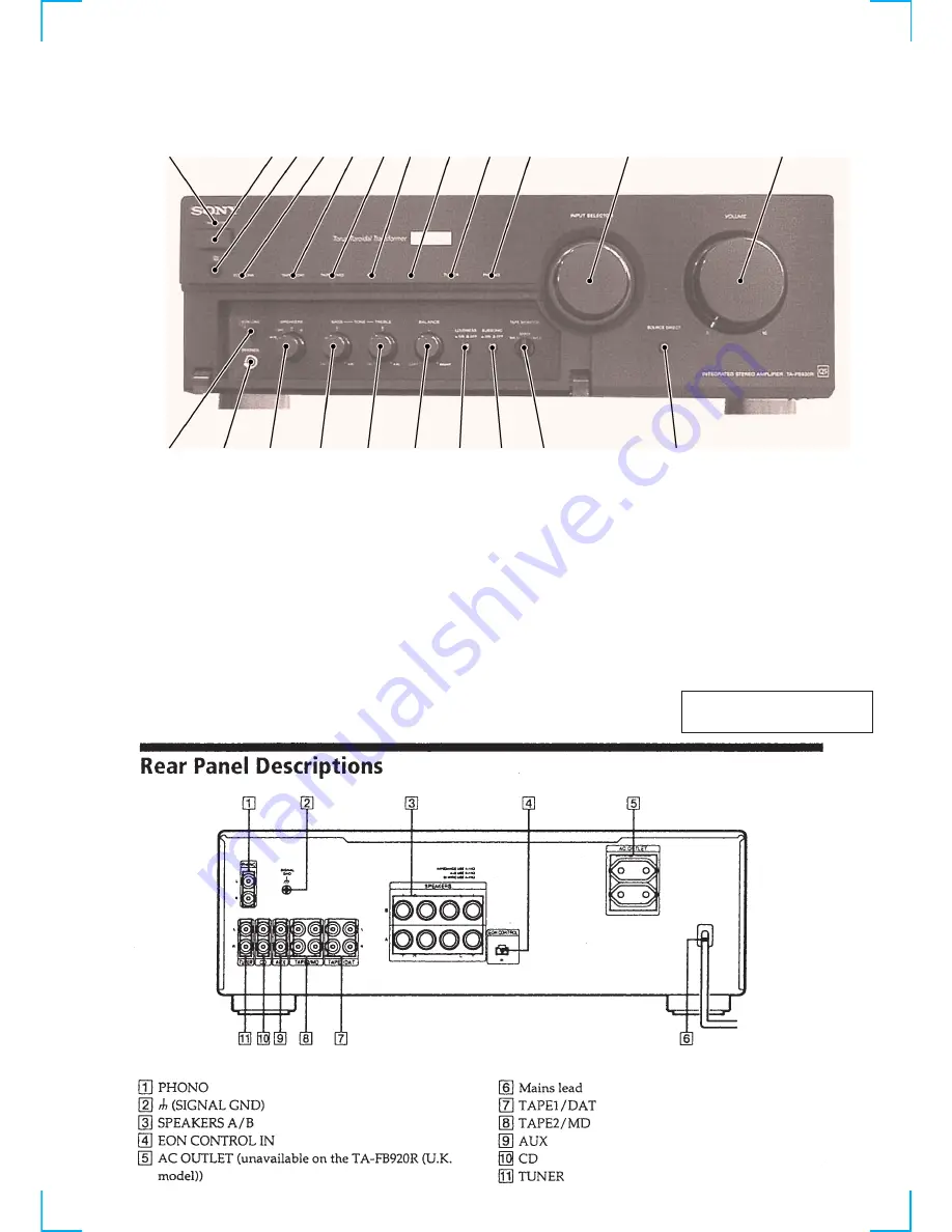 Sony TA-FB930R Service Manual Download Page 3