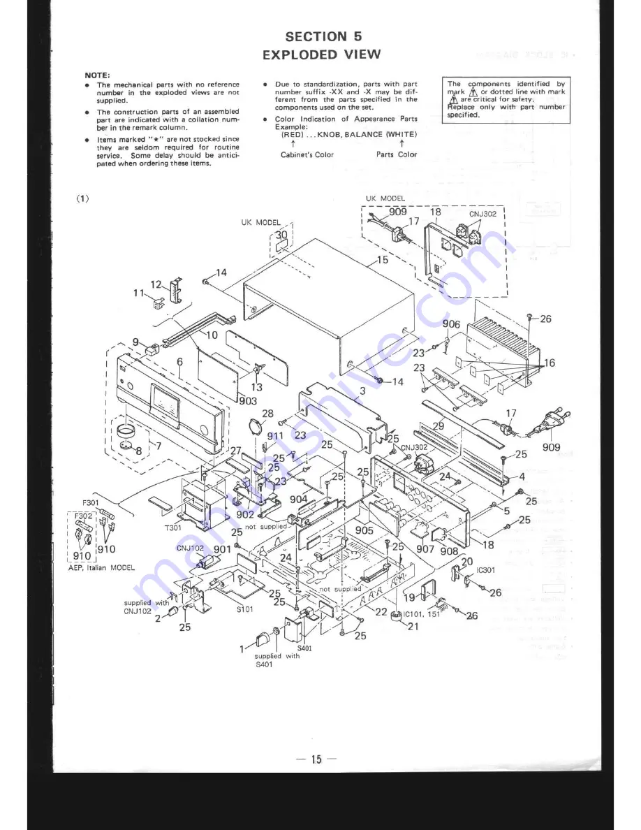 Sony TA-V925NE Service Manual Download Page 15