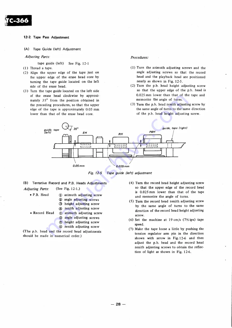 Sony TC-366 Service Manual Download Page 24