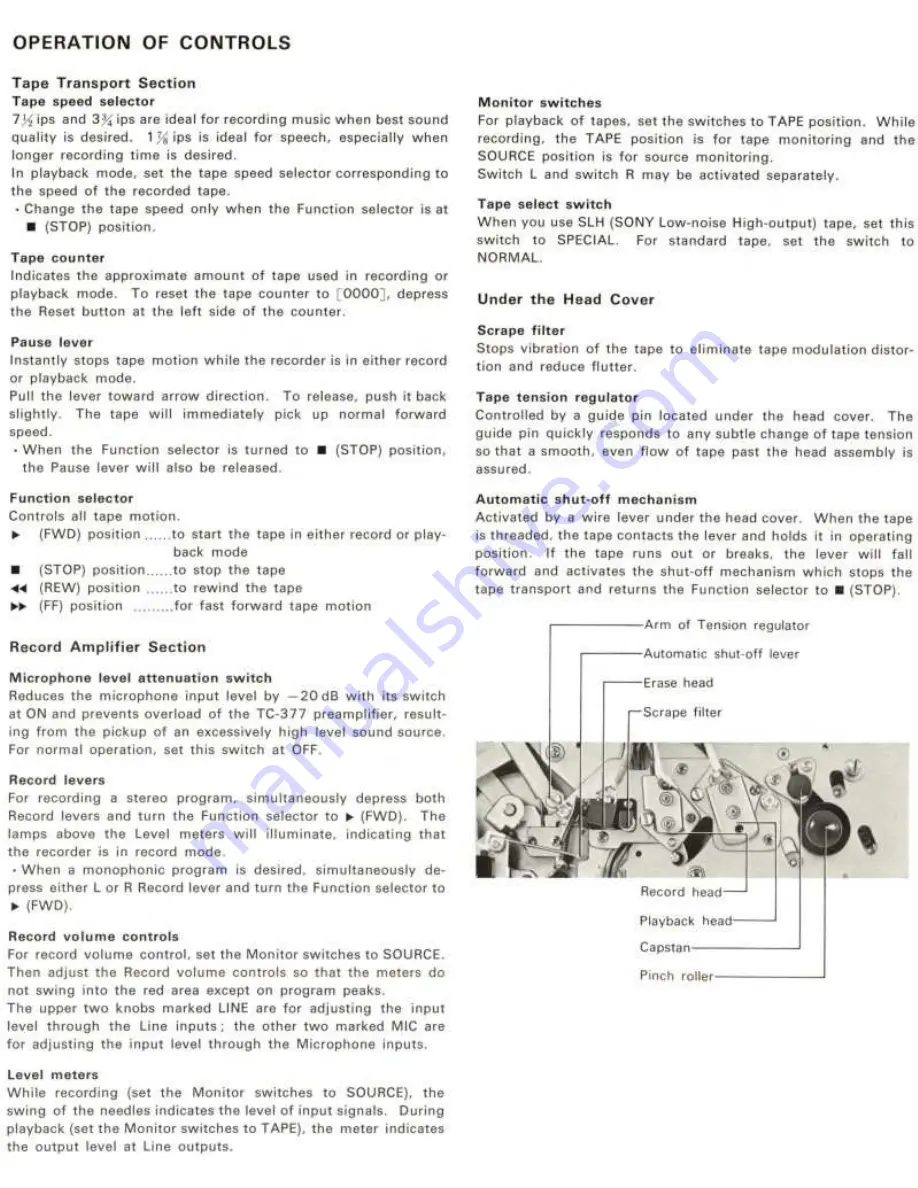 Sony TC-377 Owner'S Instruction Manual Download Page 5