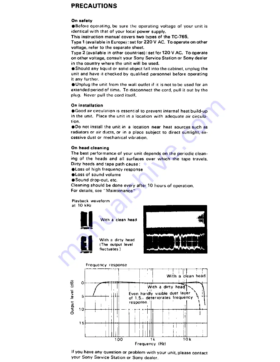 Sony TC-765 Instruction Manual Download Page 2