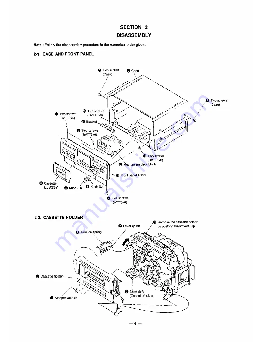 Sony TC-KA6ES Service Manual Download Page 4