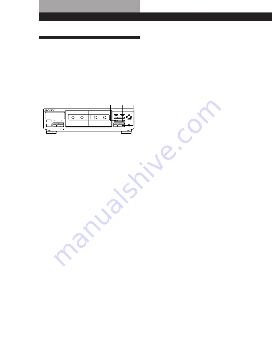 Sony TC-WE405 Operating Instructions Manual Download Page 22