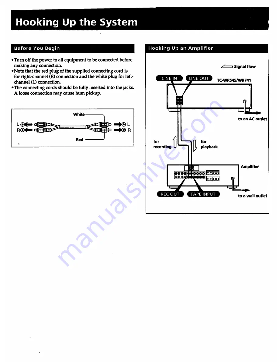 Sony TC-WR545 Primary Operating Instructions Manual Download Page 5