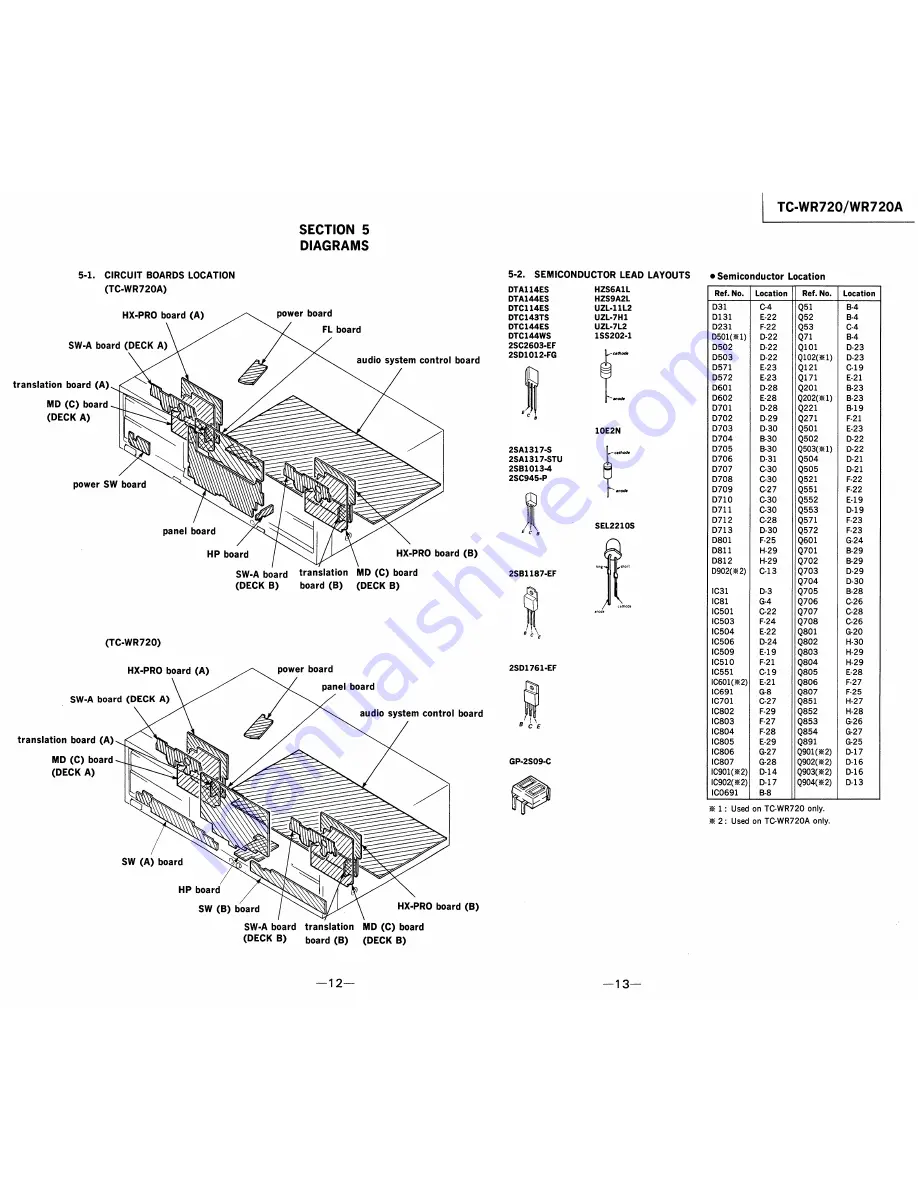 Sony TC-WR720 Service Manual Download Page 12