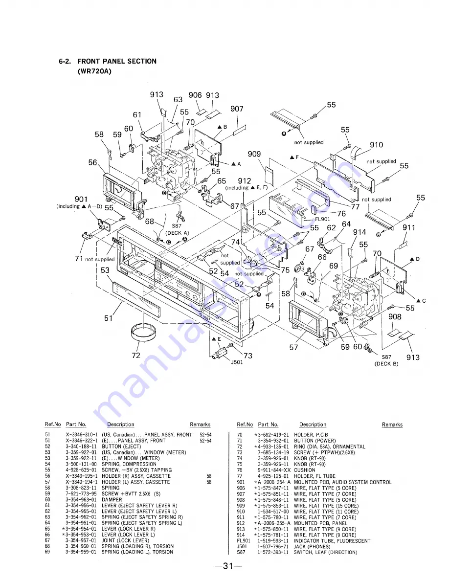 Sony TC-WR720 Service Manual Download Page 18