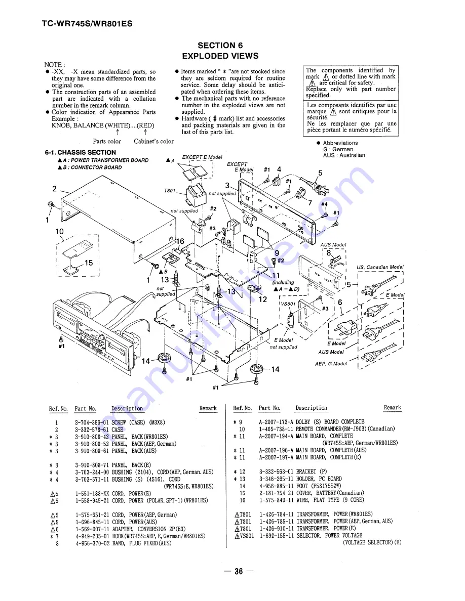 Sony TC-WR745S Service Manual Download Page 18