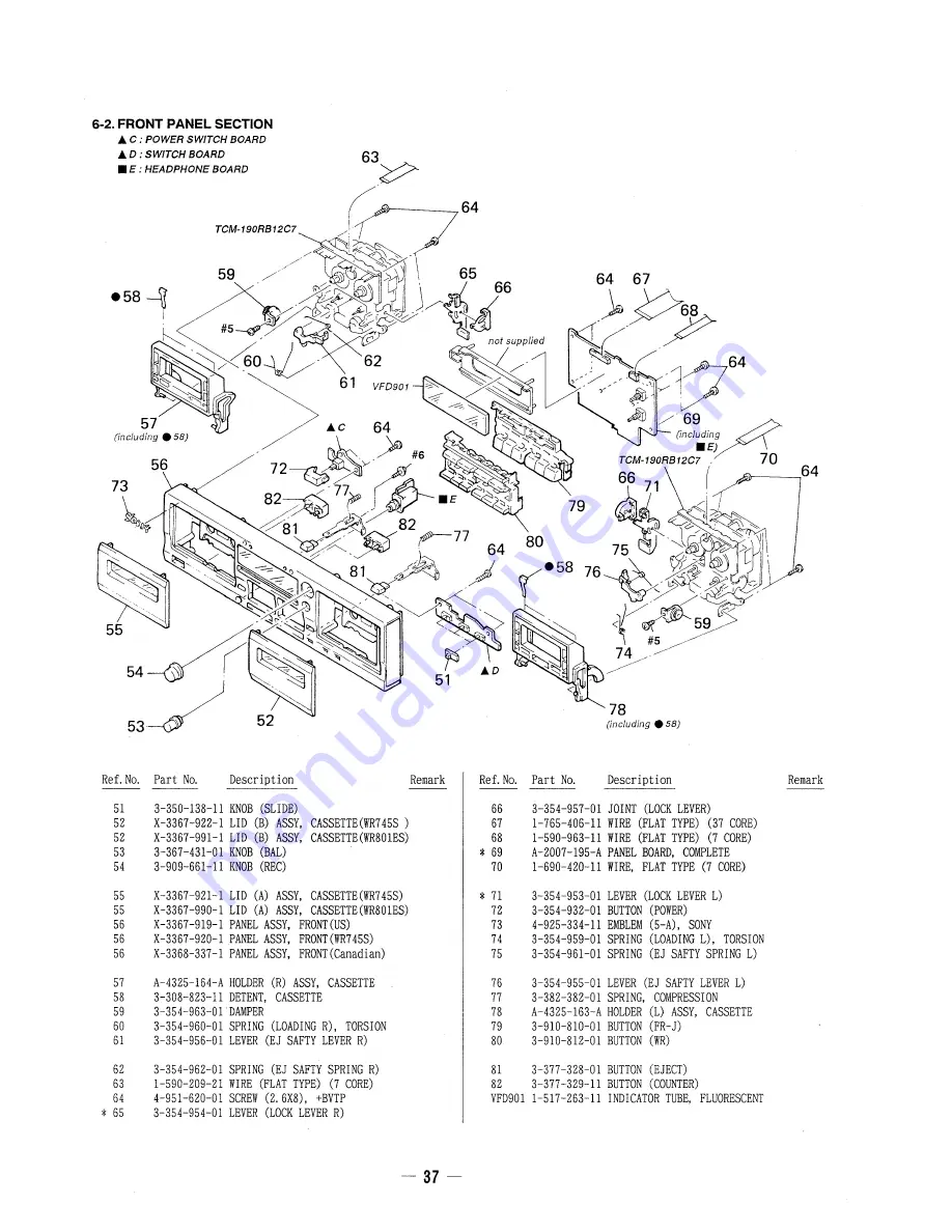 Sony TC-WR745S Service Manual Download Page 19