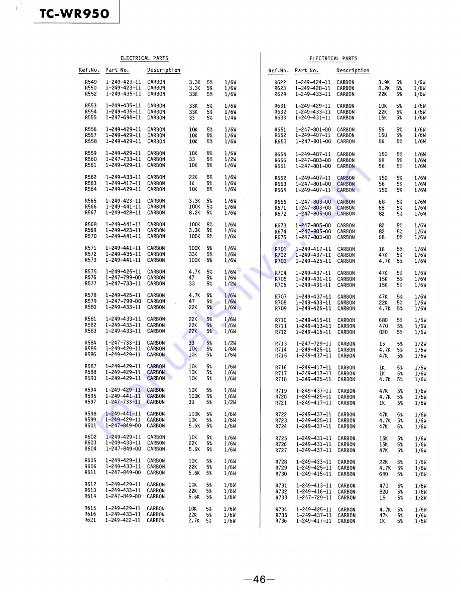 Sony TC-WR950 Service Manual Download Page 34