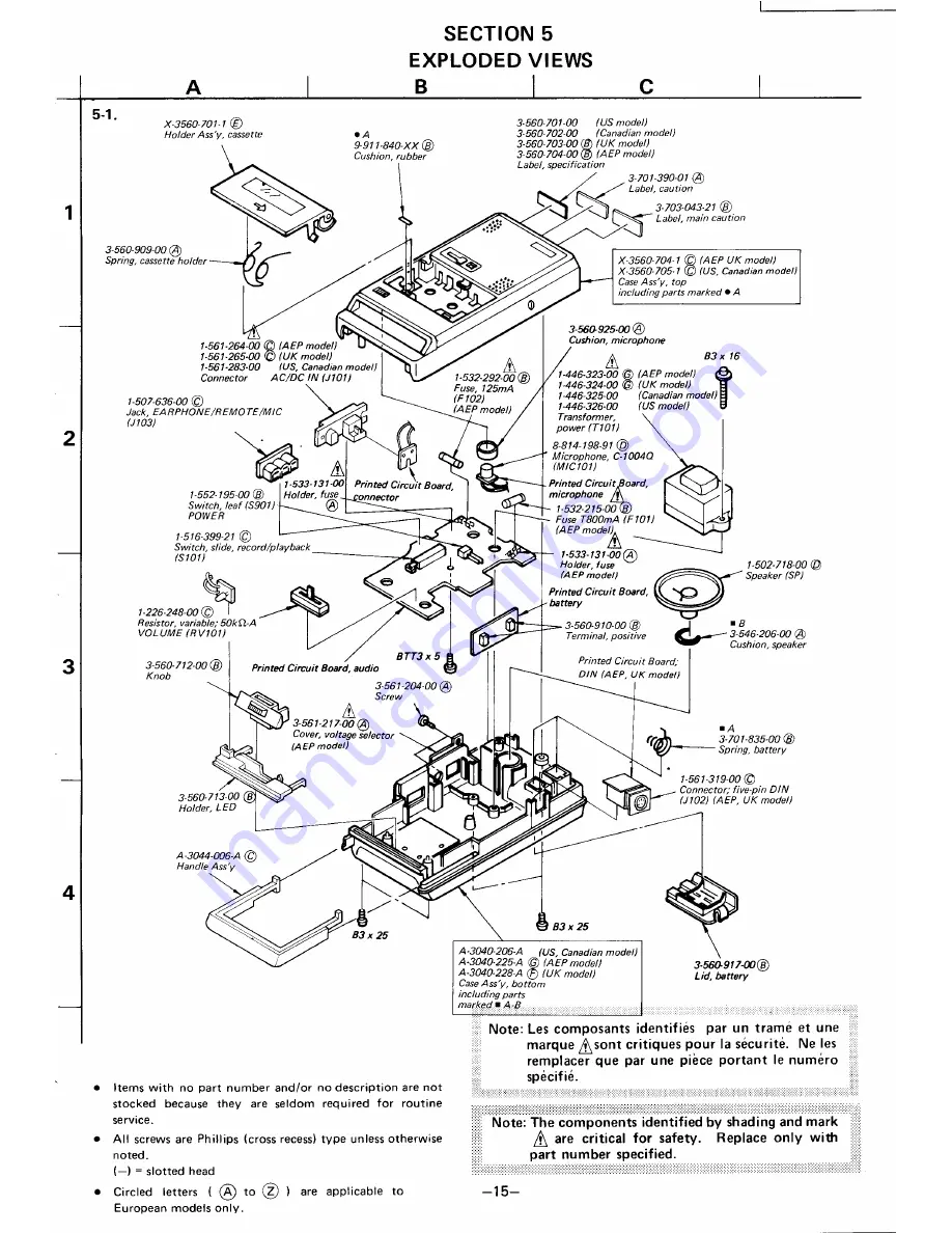 Sony TCM-757 Service Manual Download Page 15