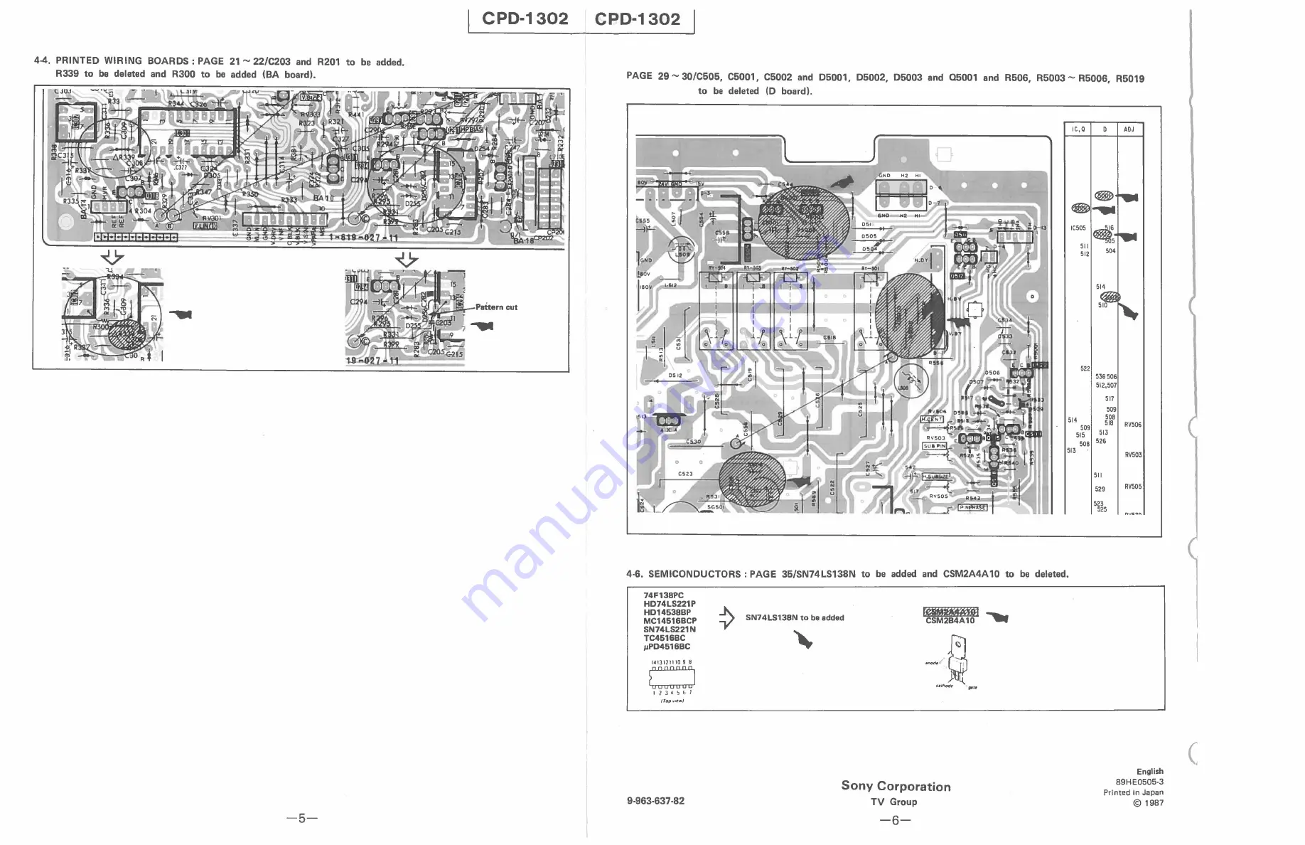 Sony Trinitron CPD-1302 Service Manual Download Page 50