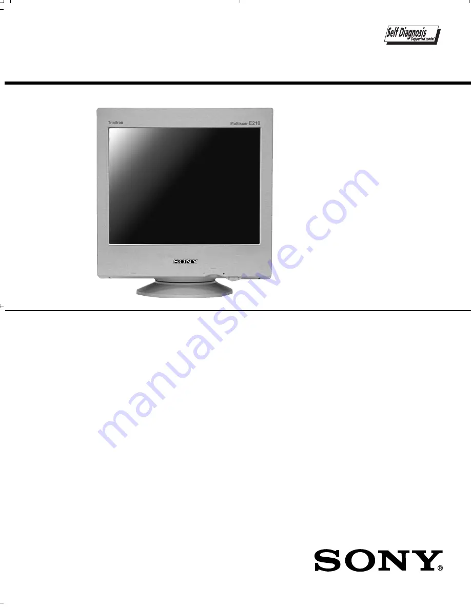 Sony Trinitron CPD-E210 Скачать руководство пользователя страница 1