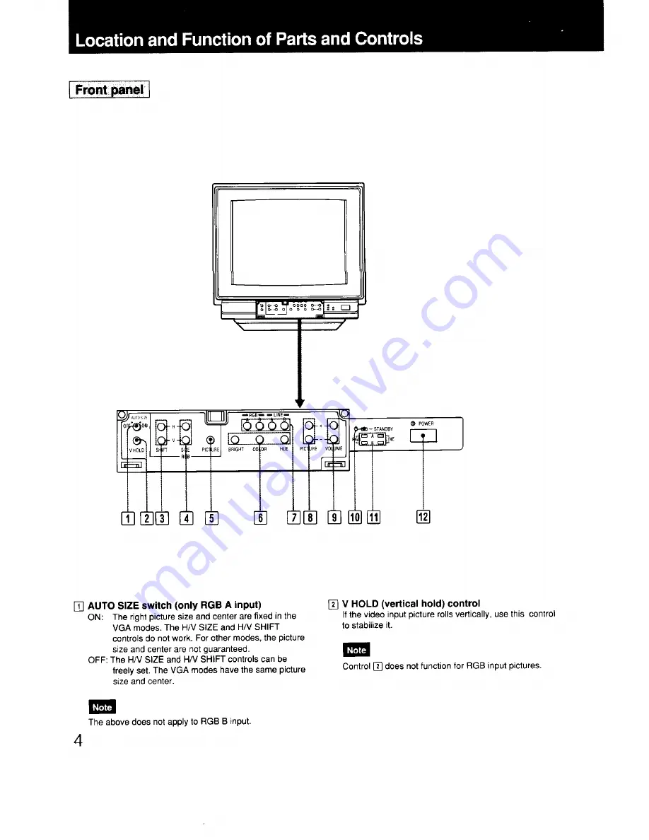 Sony Trinitron GVM-1311Q Скачать руководство пользователя страница 4