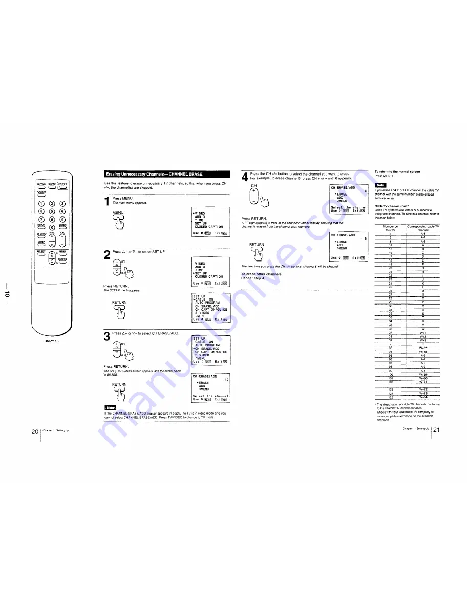 Sony Trinitron KV-20TS50 Скачать руководство пользователя страница 10