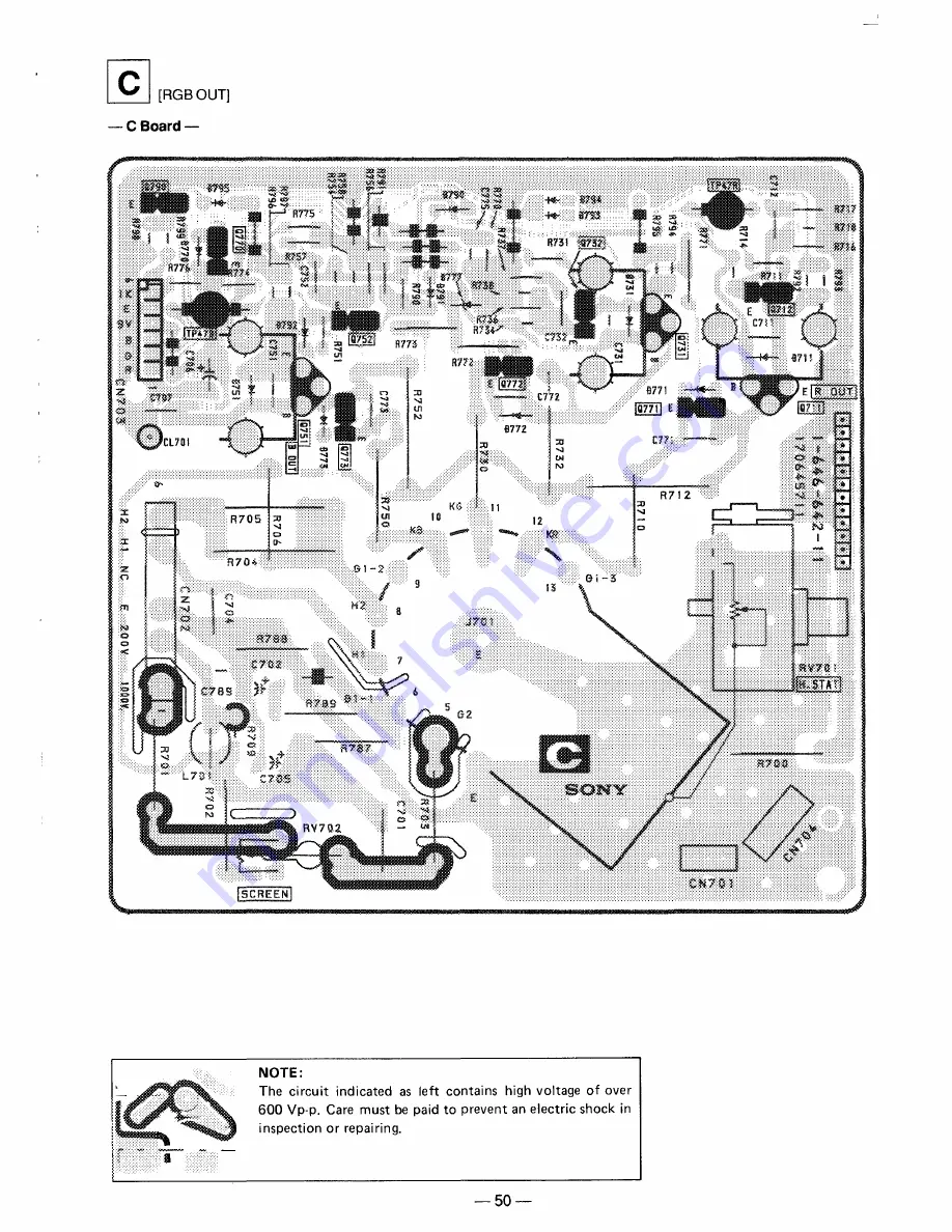 Sony Trinitron KV-20TS50 Service Manual Download Page 40