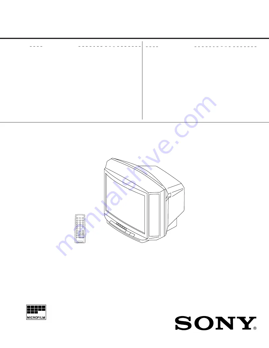 Sony Trinitron KV-2199M5T Скачать руководство пользователя страница 1