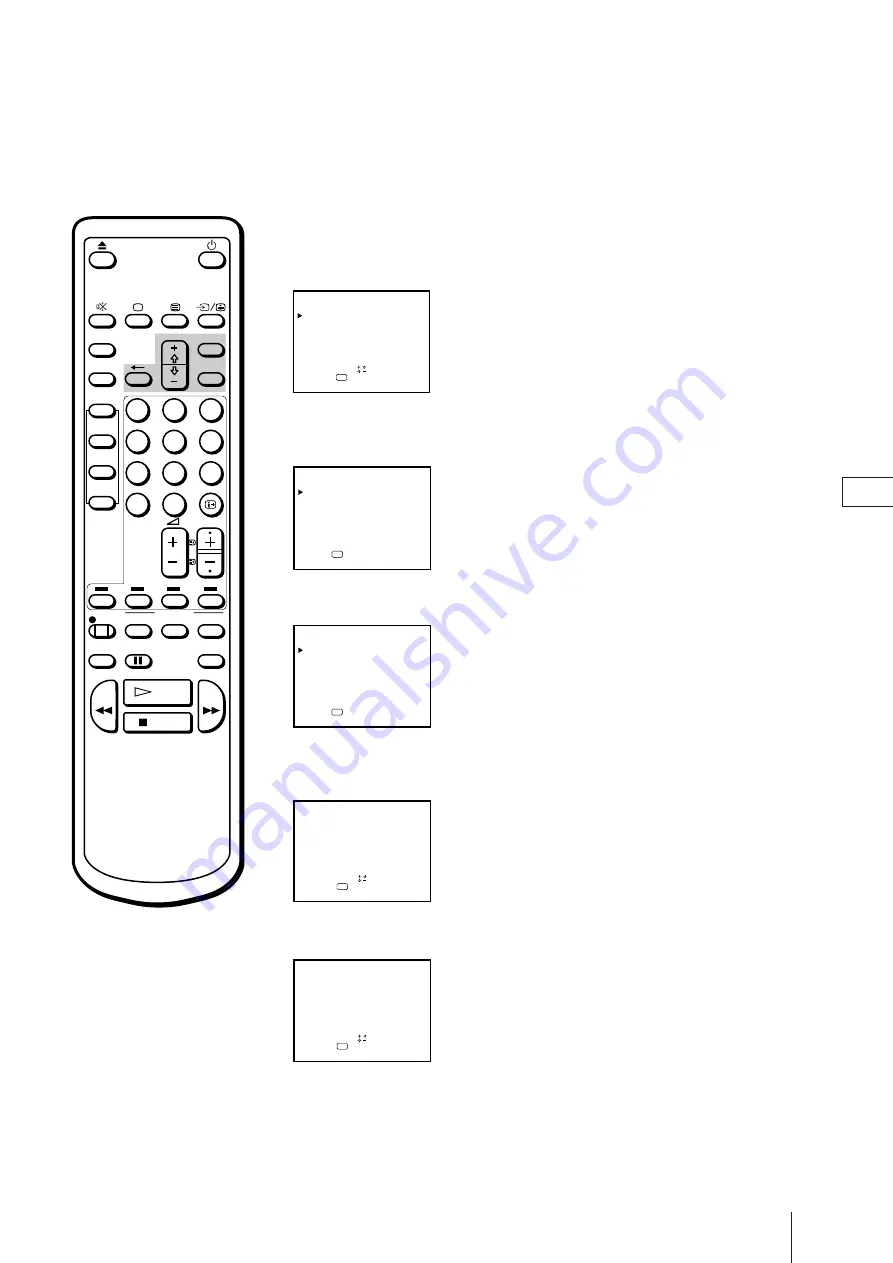 Sony Trinitron KV-21V4D Скачать руководство пользователя страница 107