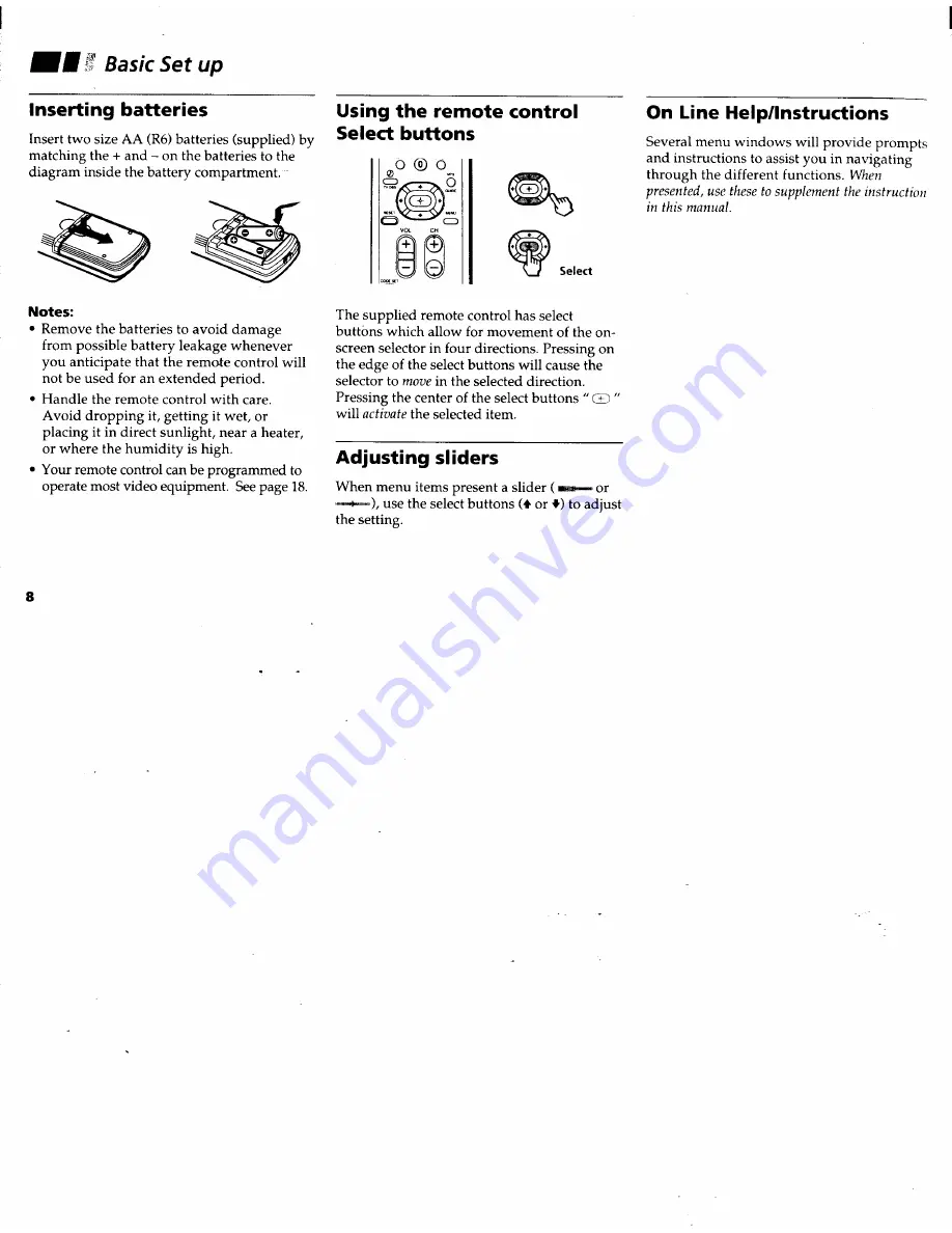 Sony Trinitron KV-27S22 Operating Instructions Manual Download Page 11