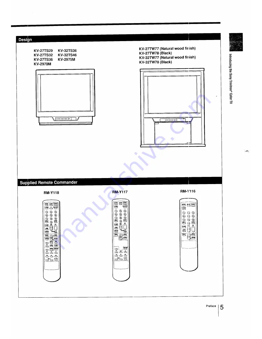 Sony Trinitron KV-27TS29 Скачать руководство пользователя страница 5