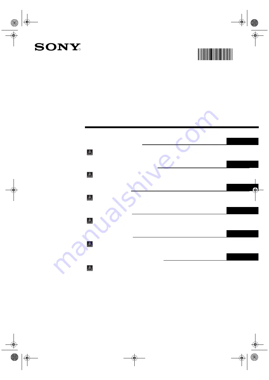 Sony Trinitron KV-29XL71K Operating Instructions Manual Download Page 1