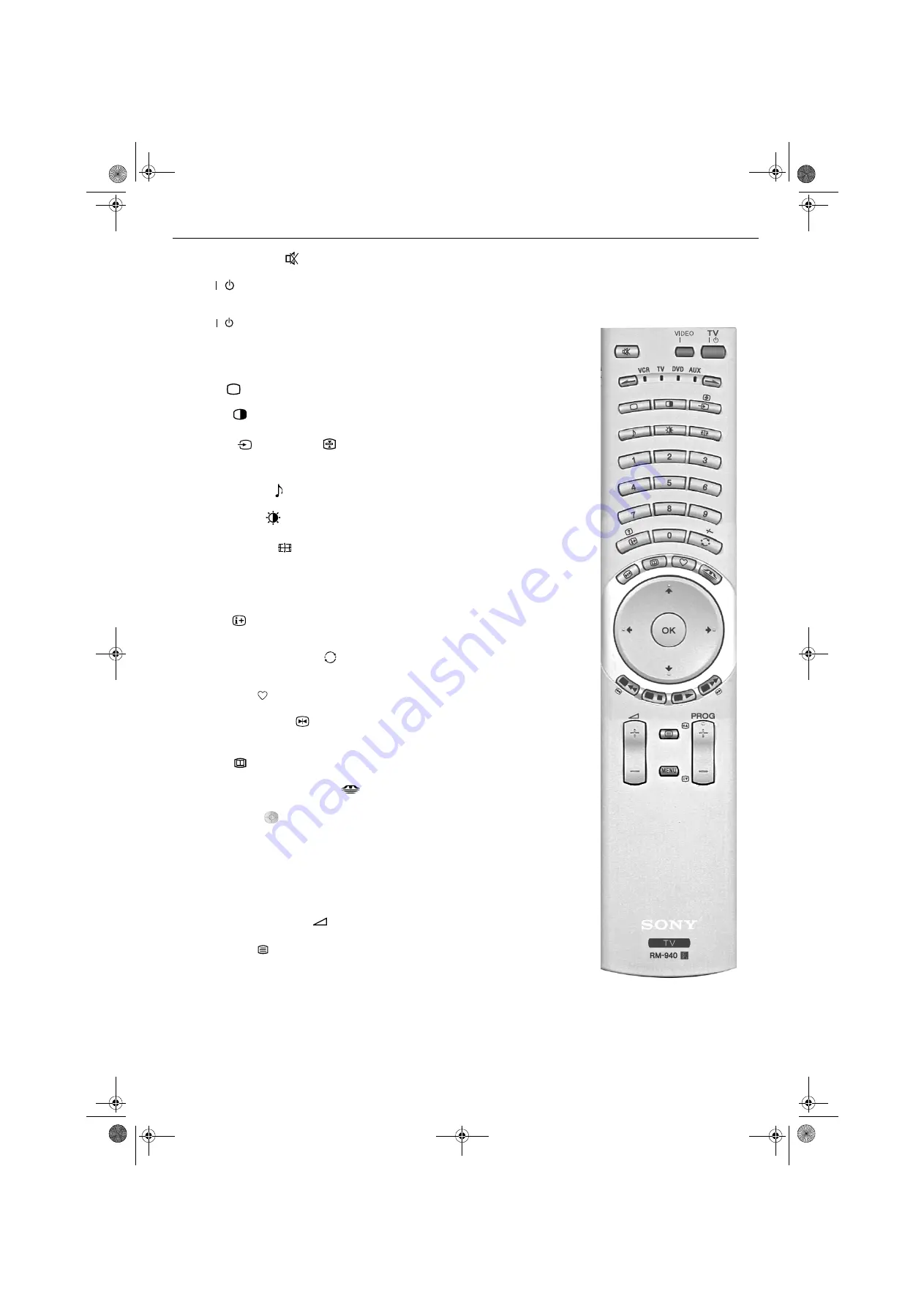 Sony Trinitron KV-32HQ100K Operating Instructions Manual Download Page 122