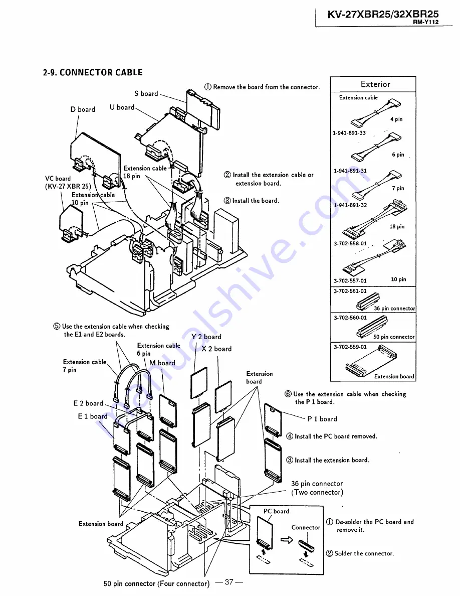 Sony Trinitron KV-32XBR25 Service Manual Download Page 37