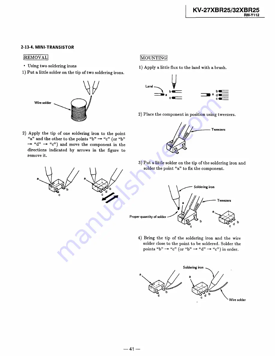 Sony Trinitron KV-32XBR25 Service Manual Download Page 41