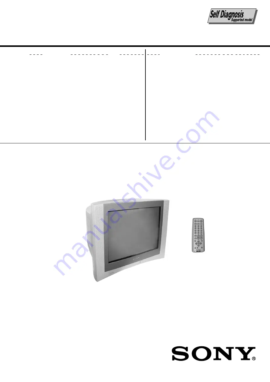 Sony TRINITRON KV-AR21M50 Скачать руководство пользователя страница 3