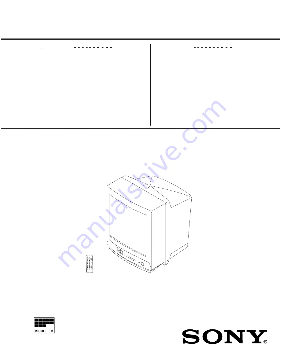 Sony TRINITRON KV-G142M Скачать руководство пользователя страница 1