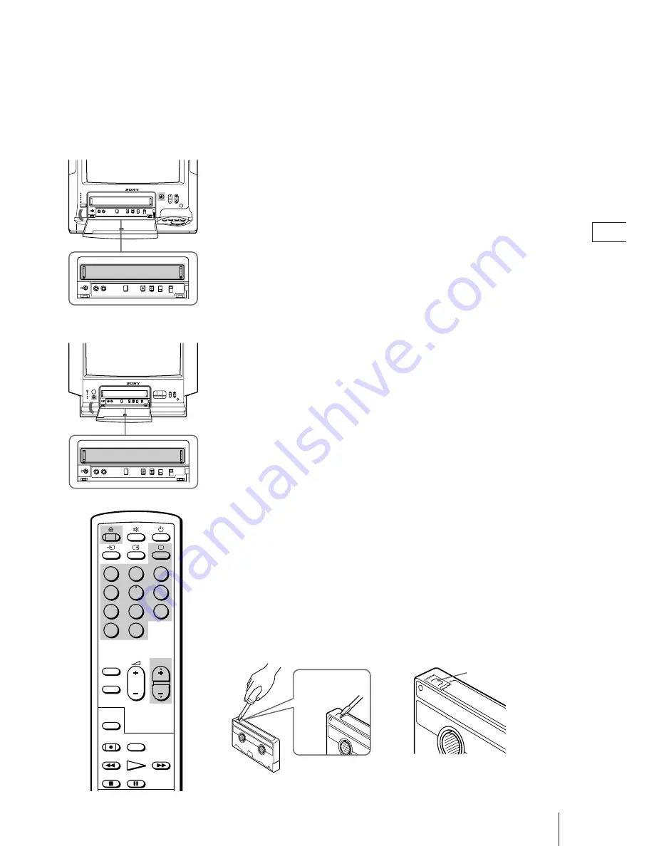 Sony Trinitron KV-V1430K Operating Instructions Manual Download Page 17