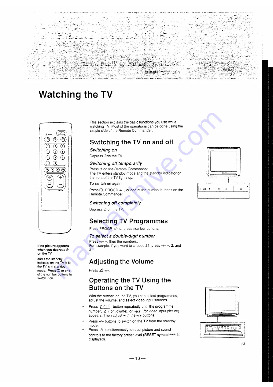 Sony Trinitron KV-X2971A Скачать руководство пользователя страница 13