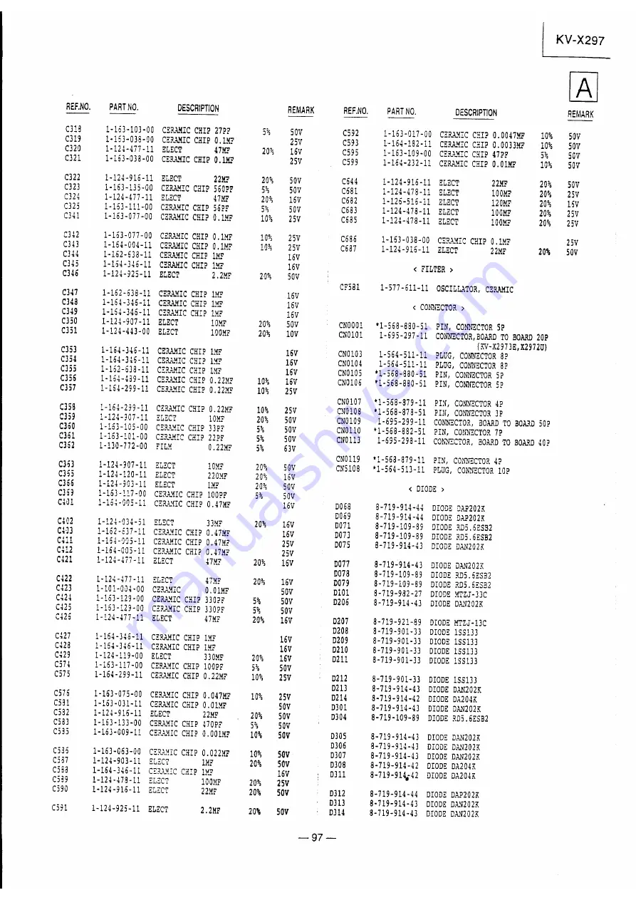 Sony Trinitron KV-X2971A Скачать руководство пользователя страница 138