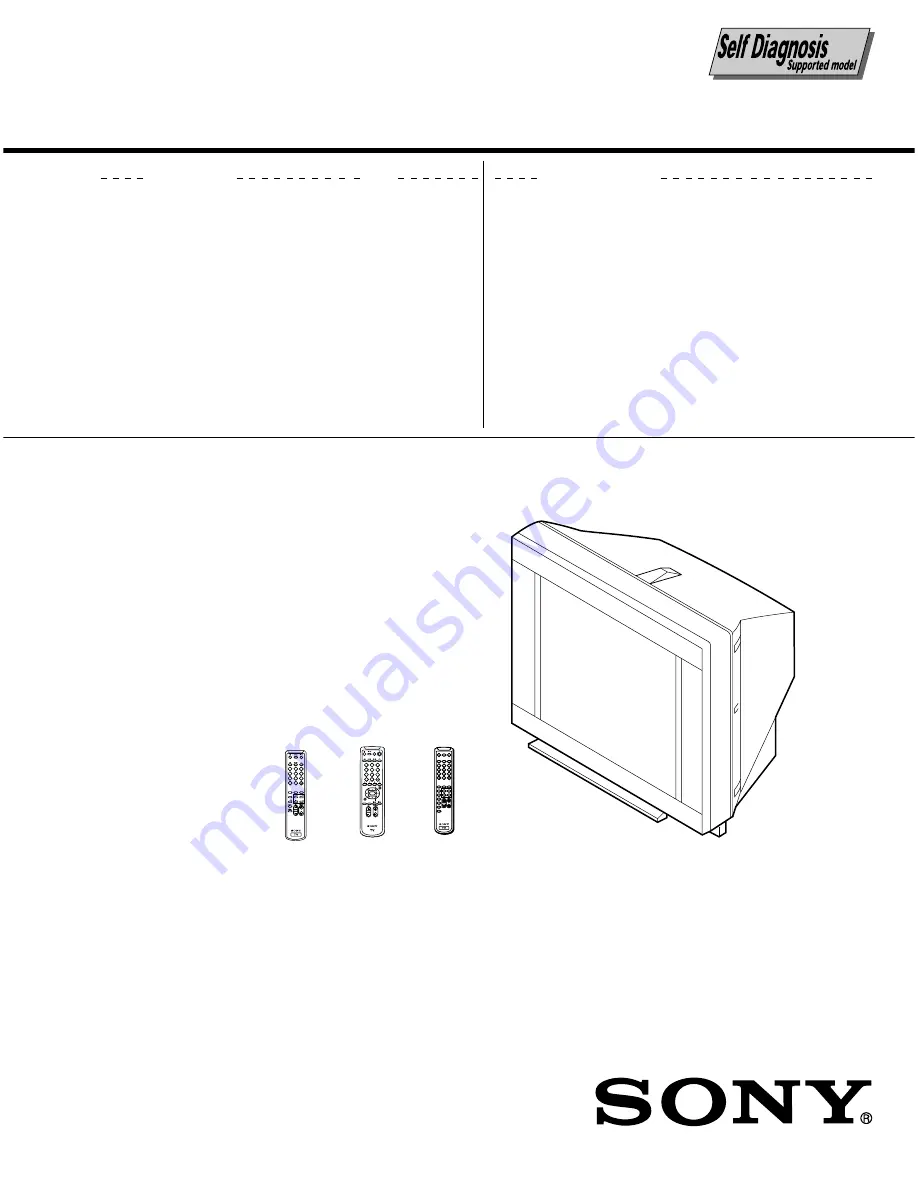 Sony Trinitron KV-XA34M66 Скачать руководство пользователя страница 1