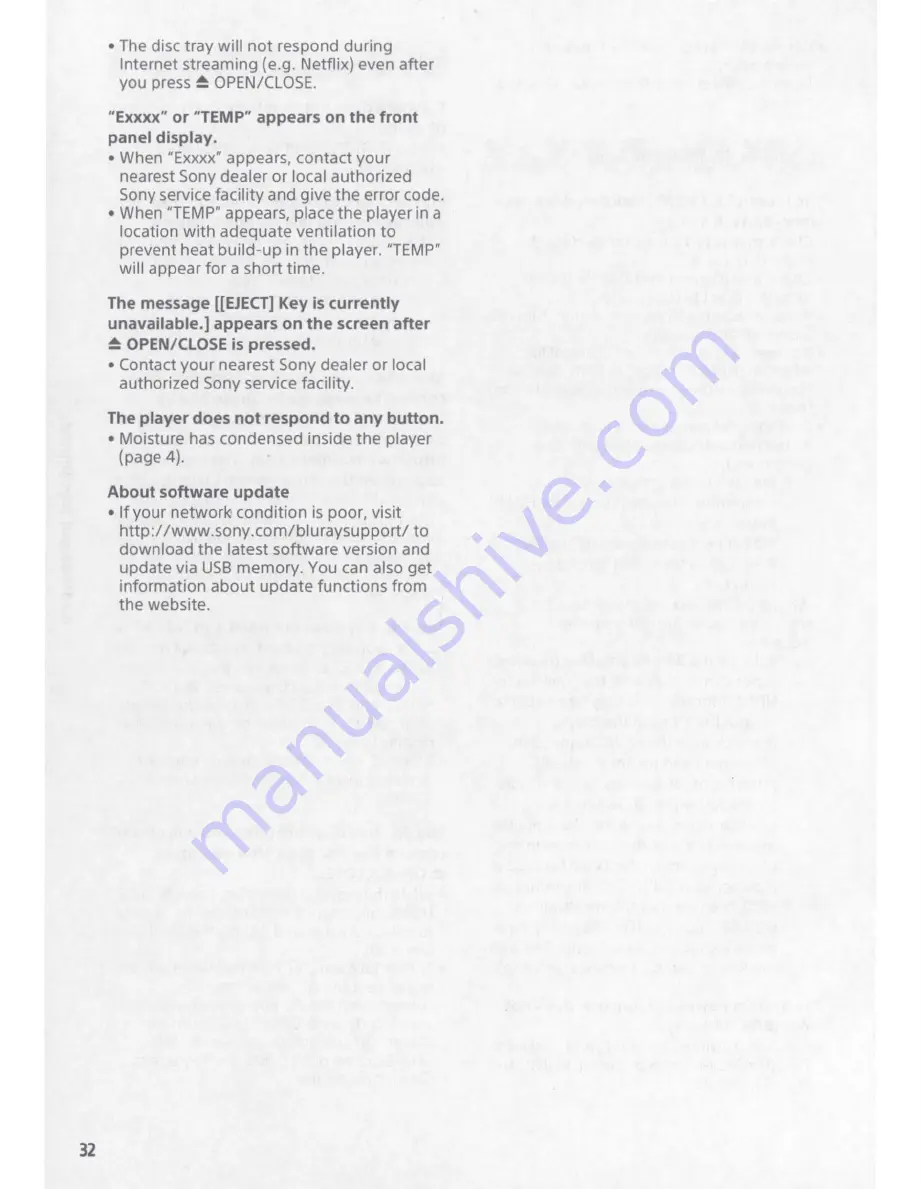 Sony UBP-X1100ES Operating Instructions Manual Download Page 32