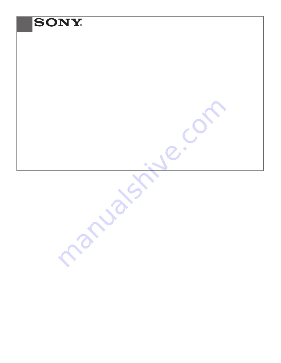 Sony UNIONEP520C7 Installation And Operation Instructions Manual Download Page 13