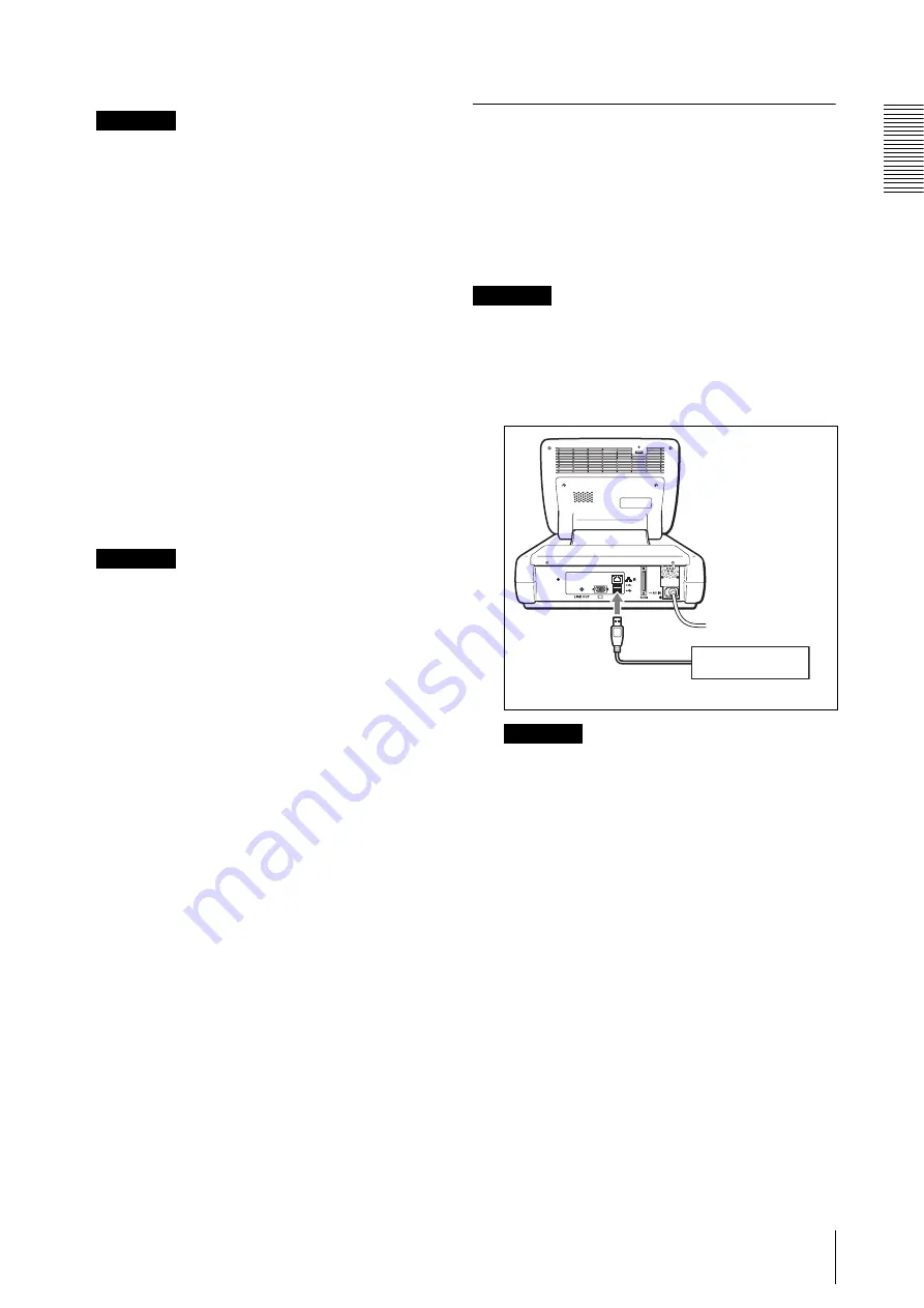 Sony UPA-PC105 Operating Instructions Manual Download Page 61