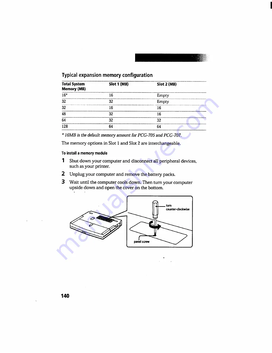 Sony Vaio PCG-705 User Manual Download Page 148